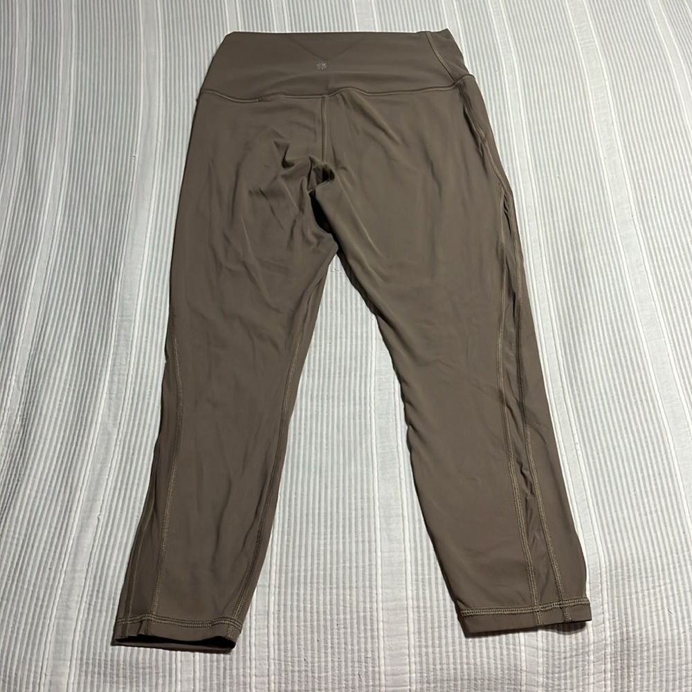 Athleta Taupe High-Waisted Leggings - Picture 3 of 4